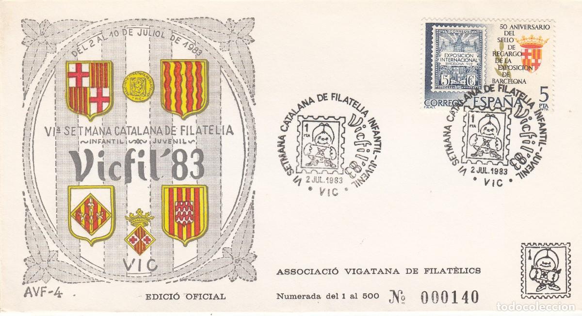 Sellos: MATASELLOS SETMANA CATALANA DE FILATELIA INFANTIL - VIC - 1983