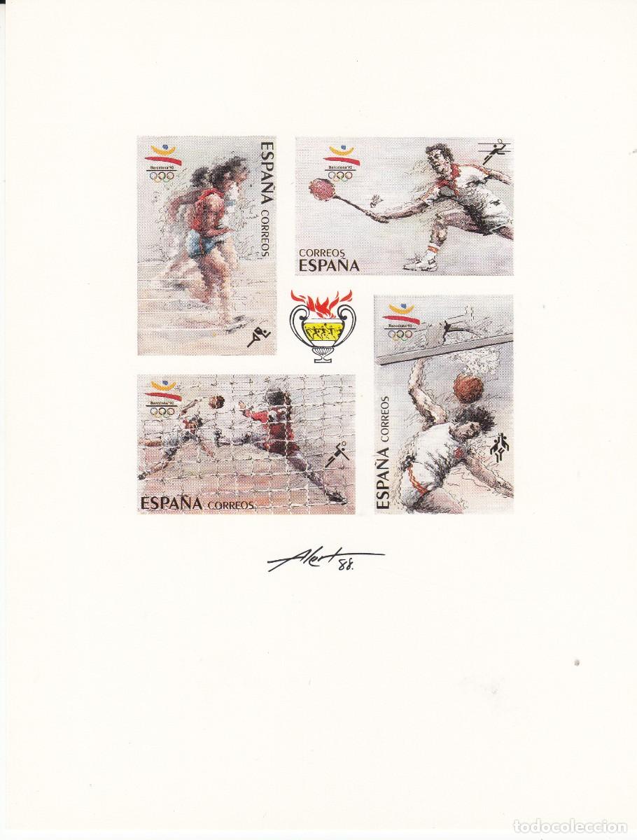 Sellos: BARCELONA 92 - PRUEBA -ACUARELAS ALBERT DOVAL