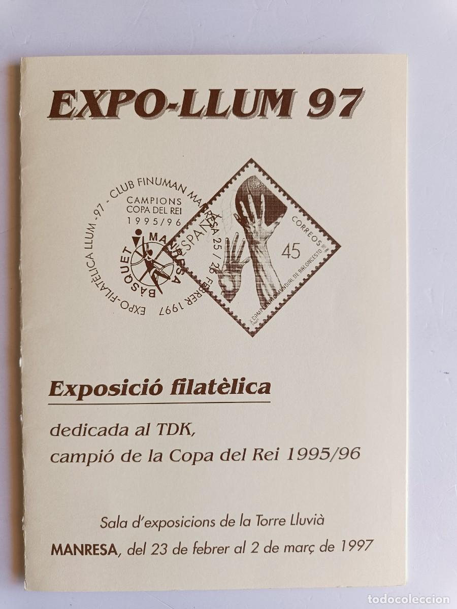 Sellos: REVISTA EXPOSICI&Oacute;N FILAT&Egrave;LICA DEDICADA AL TDK - EXPO-LLUM 97 - MANRESA - HOJITA MATASELLADA