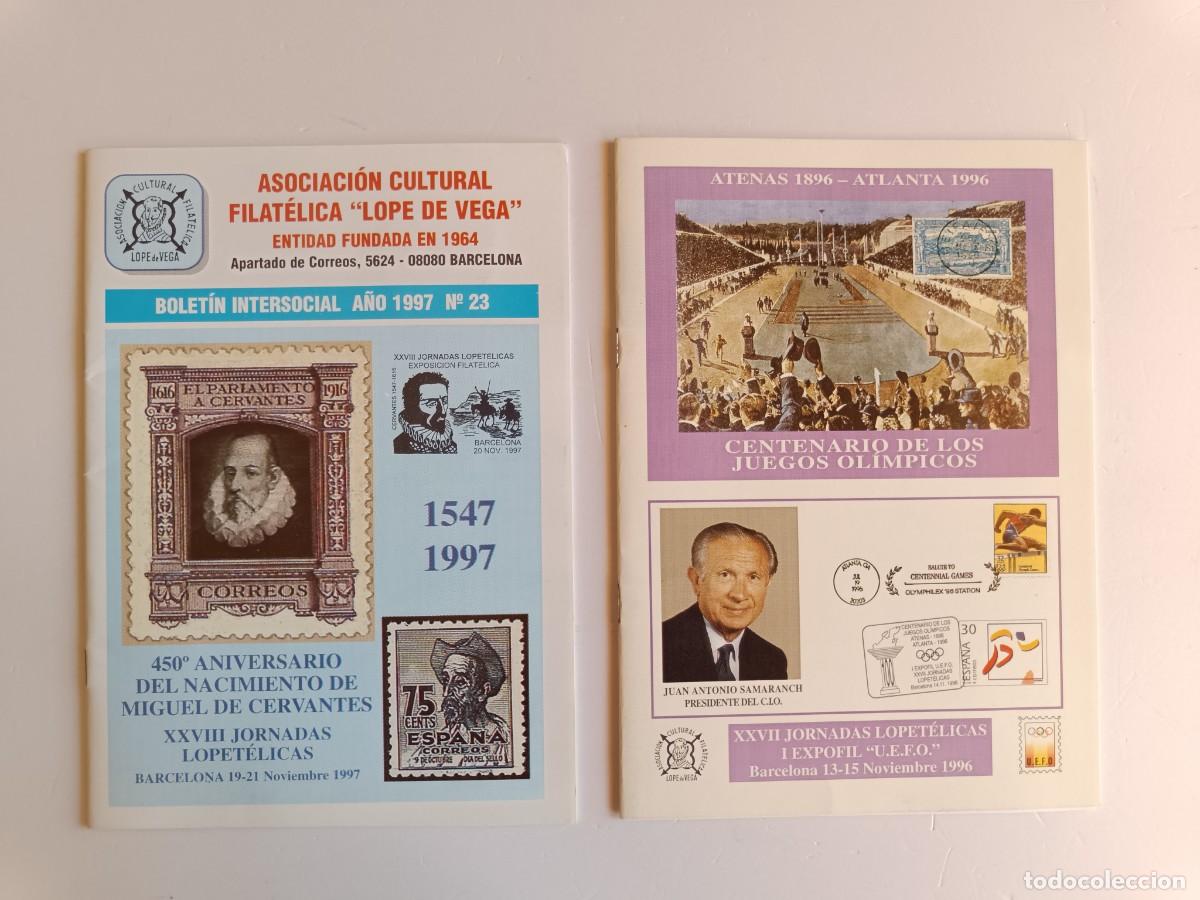 Sellos: REVISTAS ASSOC. CULTURAL FILAT&Eacute;LICA &rdquo;LOPE DE VEGA&rdquo; - XXVII - XXVIII JORNADAS LOPET&Eacute;LICAS 1996-97
