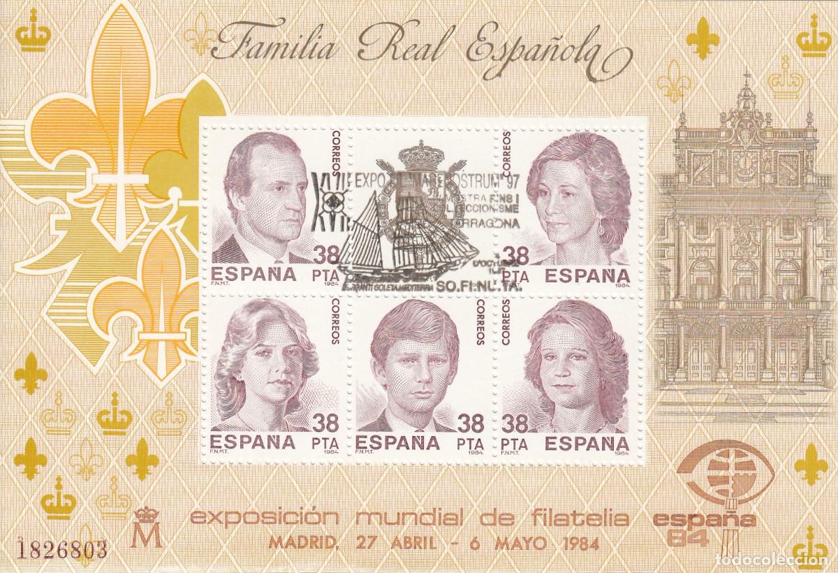 Sellos: MATASELLOS TARRAGONA - EXPOSICI&Oacute;N MARENOSTRUM 97 - 1997 SOBRE HB FAMILIA REAL