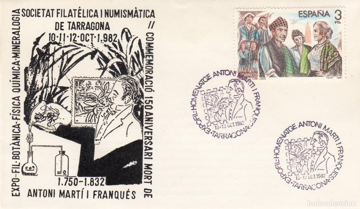Sellos: MATASELLOS TARRAGONA - HOMENATGE ANTONI MART&Iacute; I FRANQU&Eacute;S - 1982