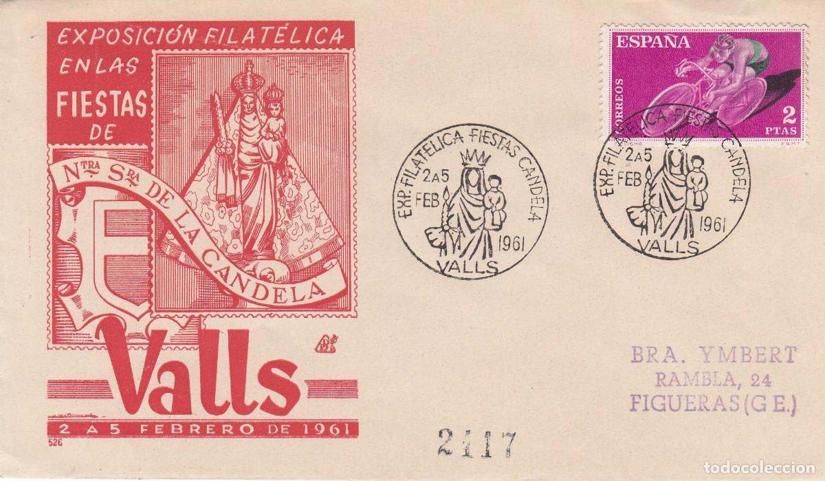 Sellos: MATASELLOS - VALLS - EXP. FILAT&Eacute;LICA NTRA.SRA DE LA CANDELA - 1961