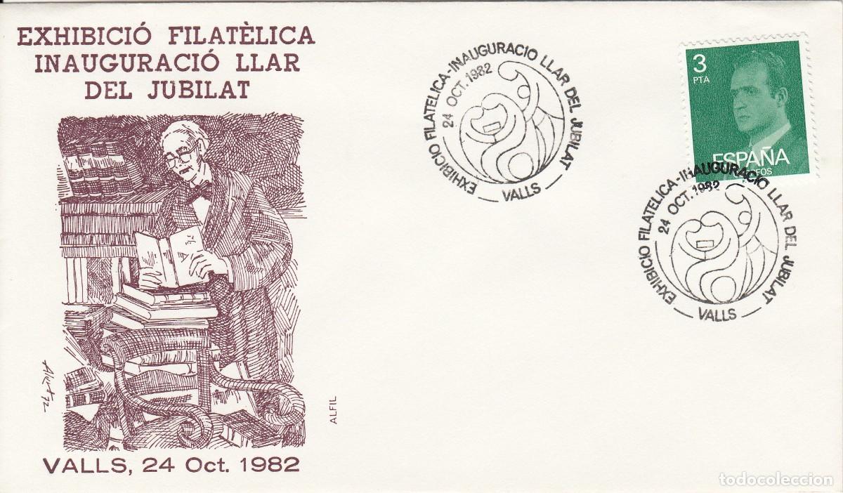 Sellos: MATASELLOS - VALLS - EXHIBICI&Oacute; FILAT&Eacute;LICA INAUGURACI&Oacute; LLAR JUBILAT - 1982