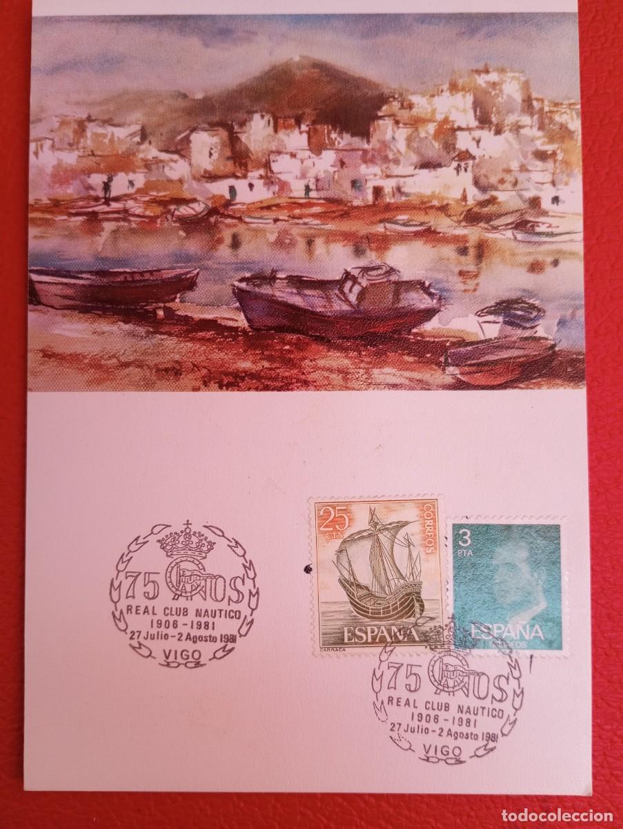 Sellos: ESPA&Ntilde;A, 1981, 75 ANIVERSARIO DEL CLUB N&Aacute;UTICO DE VIGO