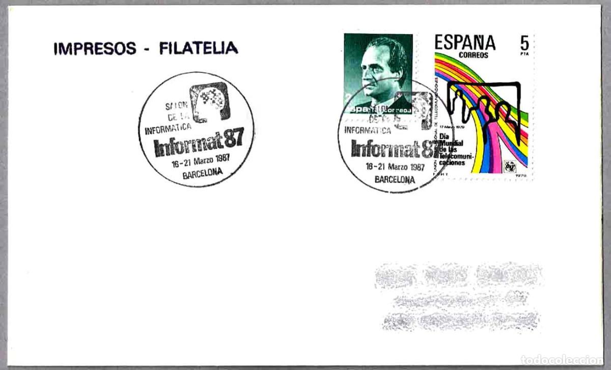 Sellos: Matasellos INFORMAT'87 - SALON DE LA INFORMATICA. Barcelona 1987