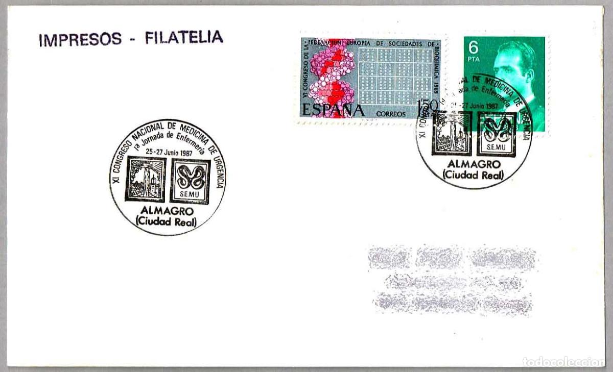 Sellos: Matasellos XI CONGR. NAC. DE MEDICINA DE URGENCIA. Almagro, Ciudad Real, 1987