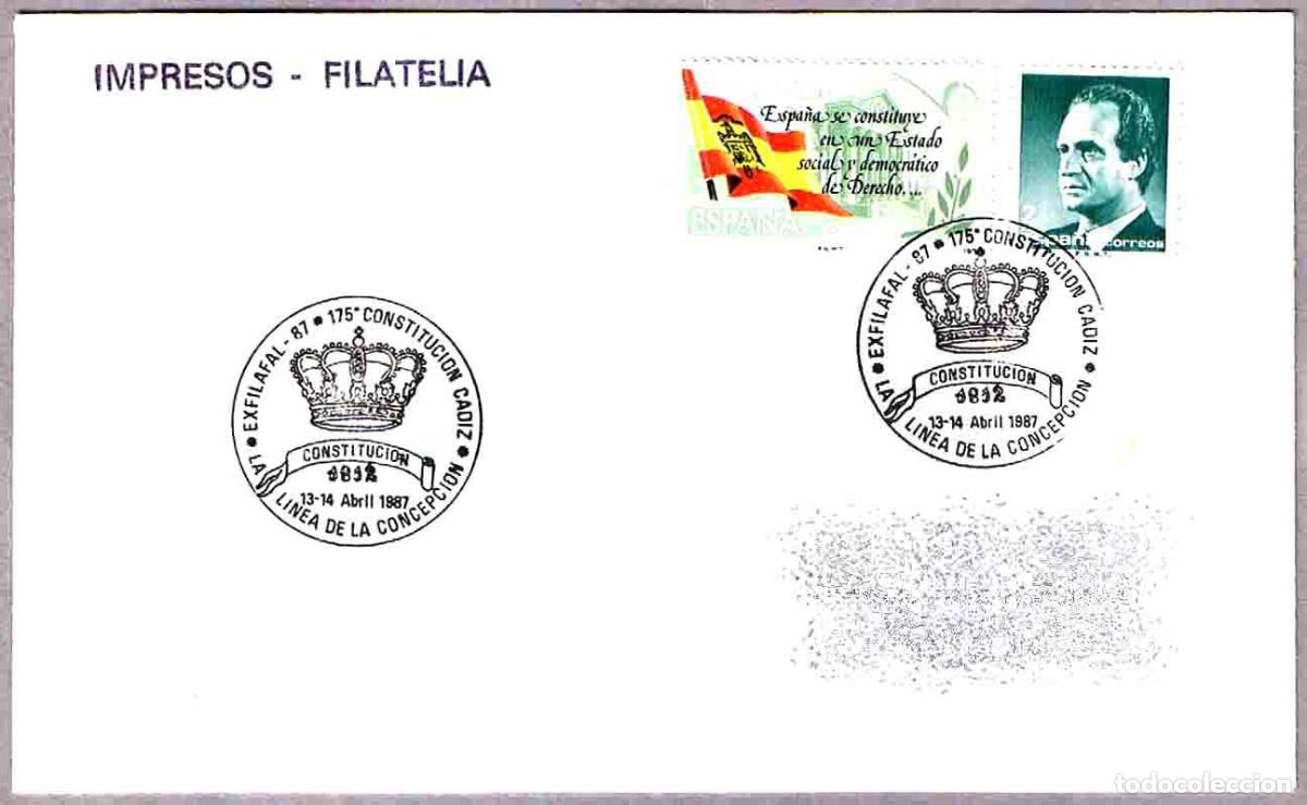 Sellos: Matasellos 175 ANIV. DE LA CONSTITUCION DE CADIZ. La Linea de la Concepcion, Cadiz, Andalucia, 1987