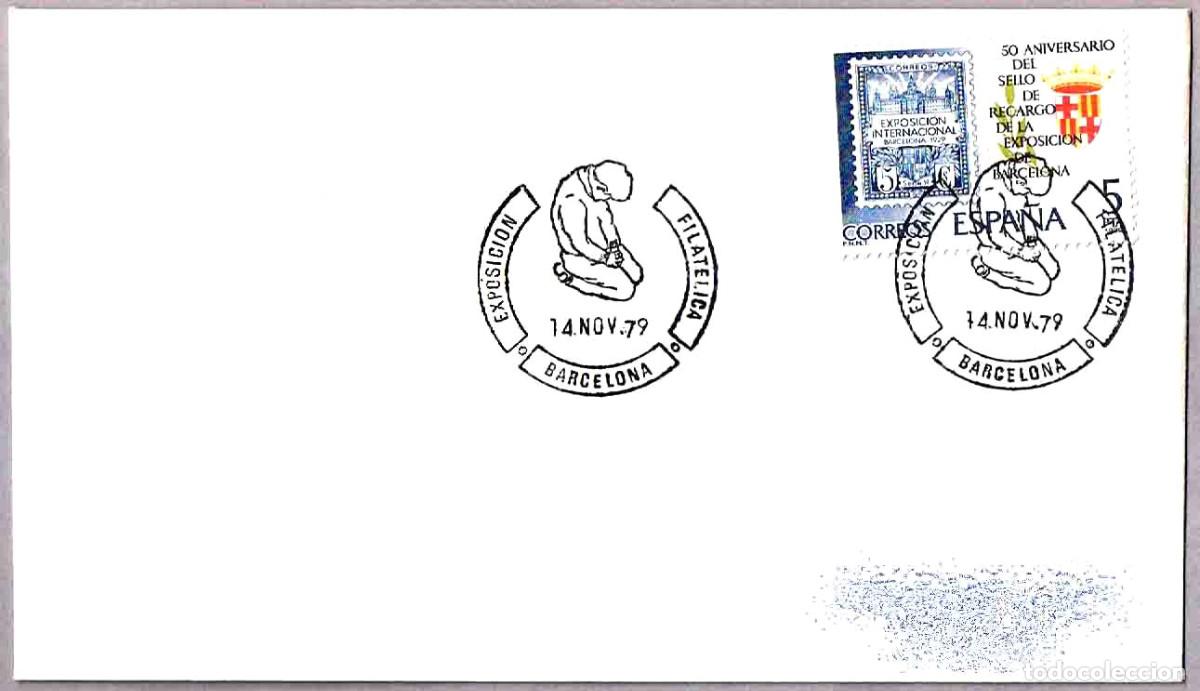 Sellos: Matasellos EXP. FILATELICA - A&Ntilde;O INT. DE LA INFANCIA. Barcelona 1979