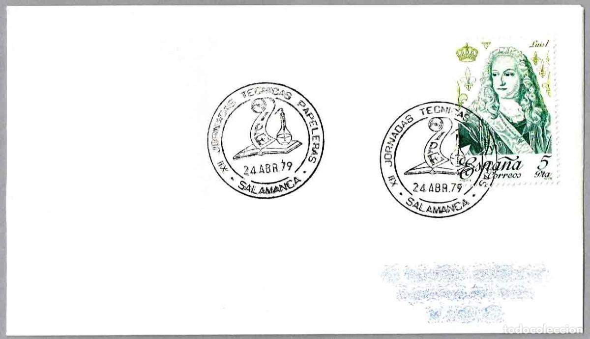 Sellos: Matasellos XII JORNADAS TECNICAS PAPELERAS. Salamanca 1979