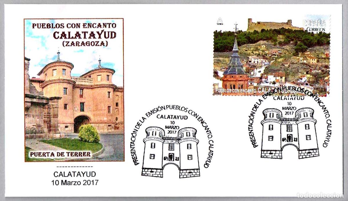 Sellos: Matasellos Presentacion - PUEBLOS CON ENCANTO - CALATAYUD. Calatayud, Zaragoza, 2017