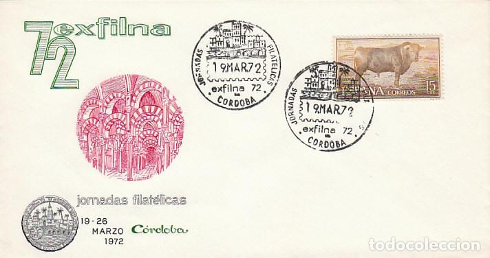 Sellos: A&Ntilde;O 1972, Cordoba, exfilna, SOBRE OFICIAL, MEZQUITA