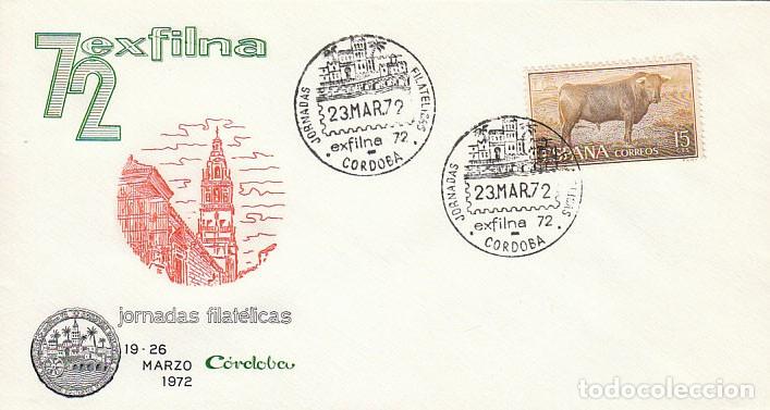 Sellos: A&Ntilde;O 1972, Cordoba, exfilna, SOBRE CATEDRAL