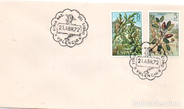 Sellos: A&Ntilde;O 1972, VALENCIA, don Quijote, feria nacional del libro