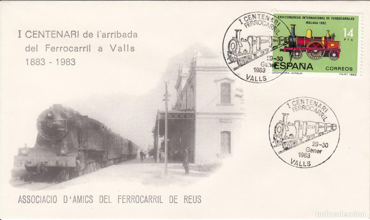Sellos: MATASELLOS - VALLS - I CENTENARI DE L'ARRIBADA DEL FERROCARRIL A VALLS - 1983
