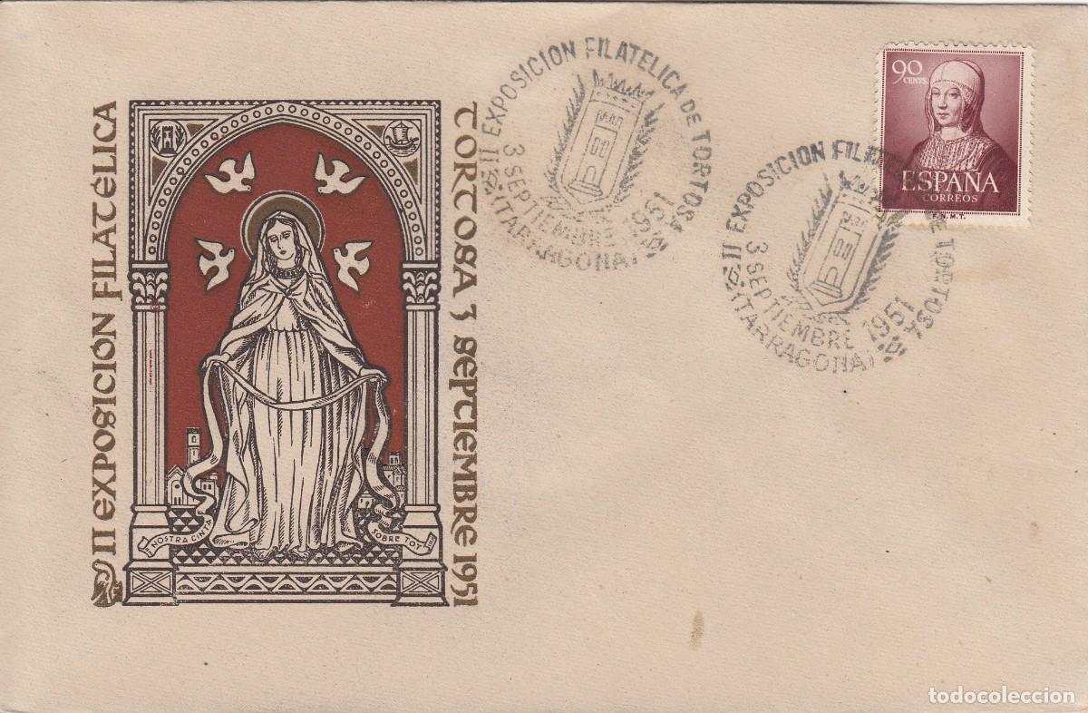 Sellos: MATASELLOS TORTOSA .- EXP. FILAT&Eacute;LICA 1951