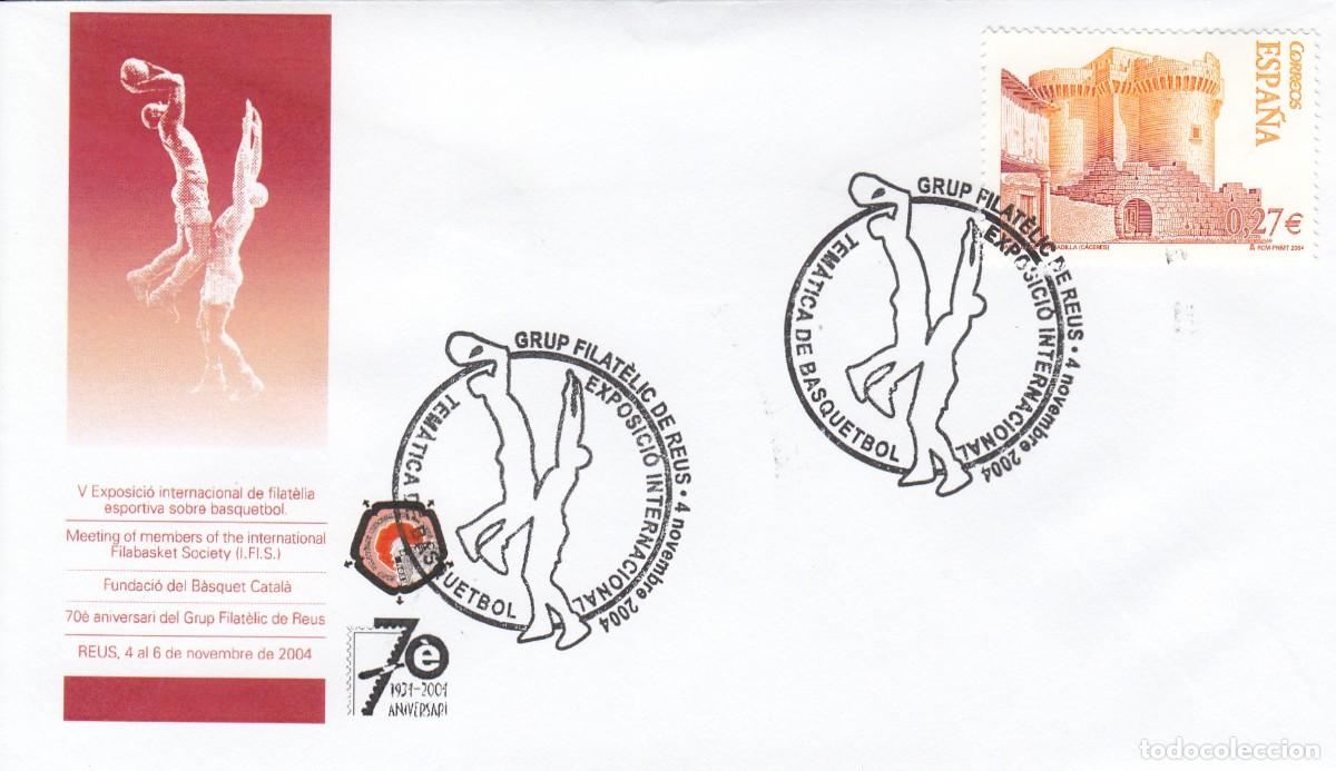 Sellos: MATASELLOS REUS - EXPOSICI&Oacute; INTERNACIONAL FILATELIA BASQUETBOL - BALONCESTO - 2004