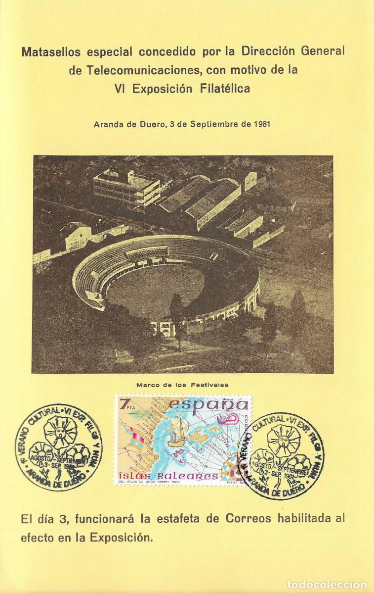 Sellos: FESTIVALES CANCION DEL DUERO VERANO CULTURAL ARANDA DE DUERO BURGOS 1981 MATASELLOS LIBRITO RARO VER