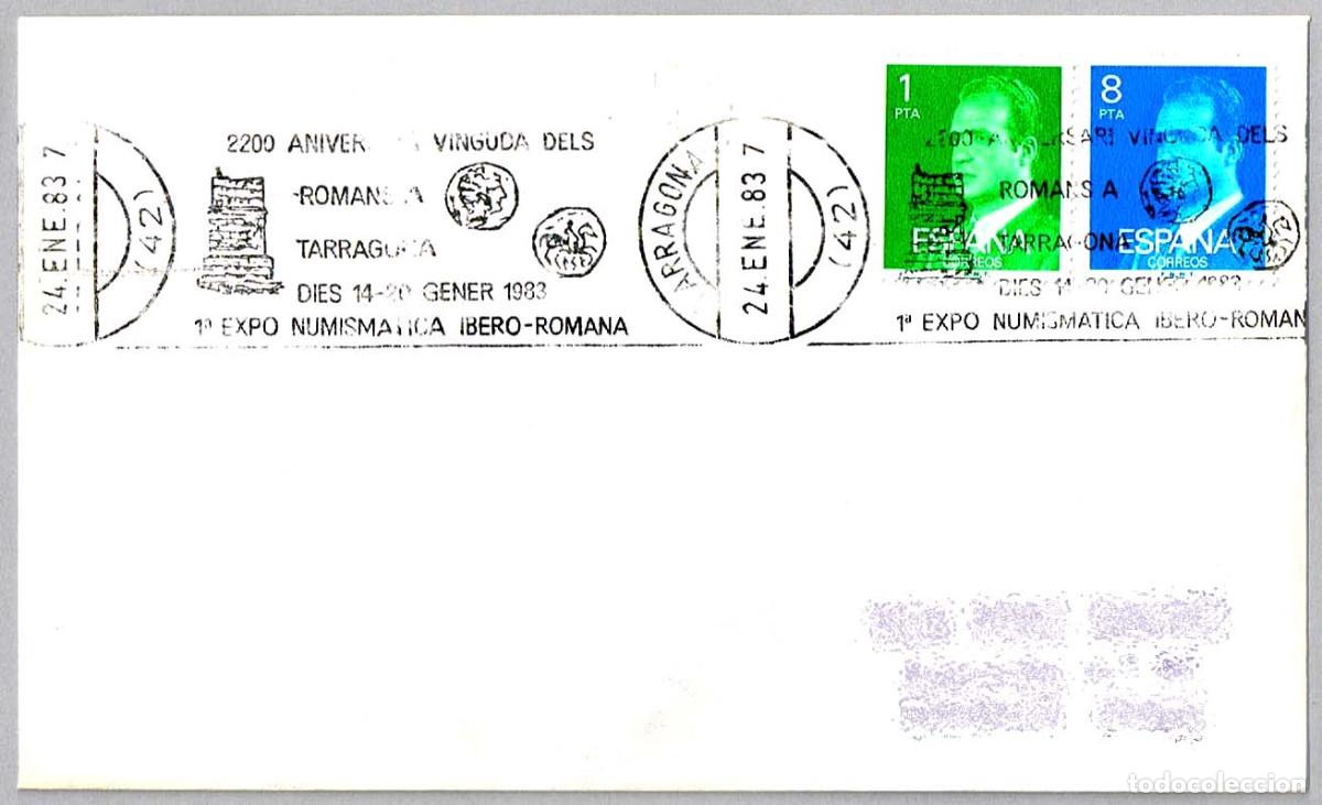 Sellos: Matasellos rodillo 2200 ANIV. LLEGADA DE LOS ROMANOS A TARRAGONA. Tarragona 1983