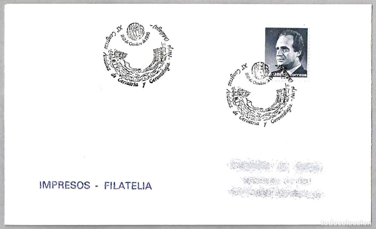 Sellos: Matasellos XI CONG. ANDALUZ DE GERIATRIA Y GERONTOLOGIA. Nerja, Malaga, Andalucia, 1990