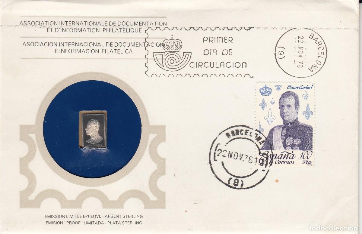 Sellos: SPD - Sobre Primer D&iacute;a con Sello de Plata Juan Carlos I - Emisi&oacute;n PROOF Limitada - 1978
