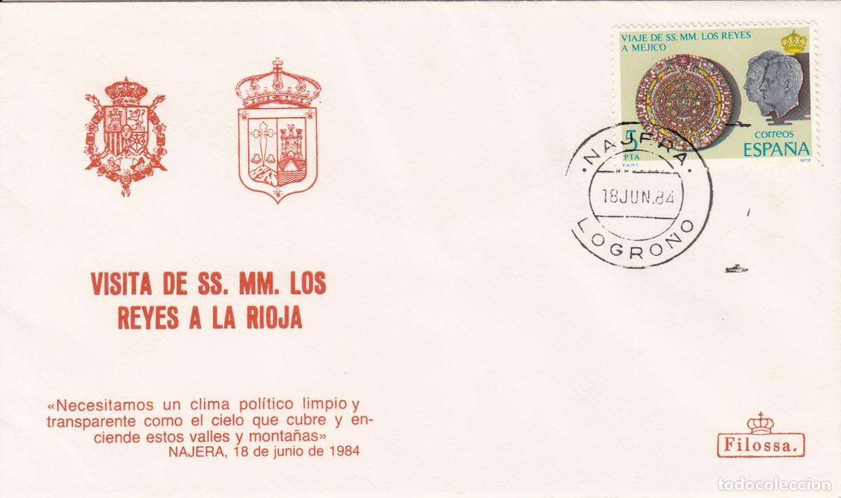Sellos: MATASELLOS - VISITA OFICIAL SSMM LOS REYES A LA RIOJA - NAJERA - 18-06-1984