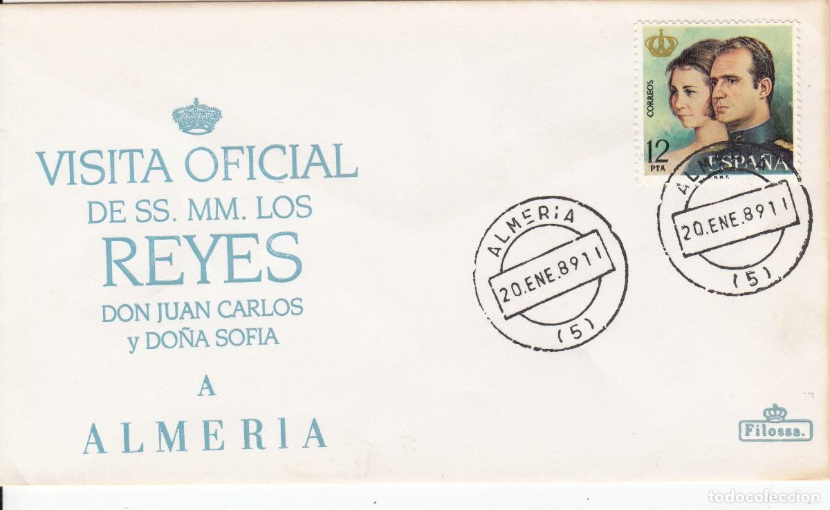 Sellos: MATASELLOS - VISITA OFICIAL SSMM LOS REYES A ALMER&Iacute;A 20-01-1989