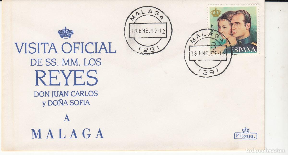 Sellos: MATASELLOS - VISITA OFICIAL SSMM LOS REYES A M&Aacute;LAGA 18-01-1989