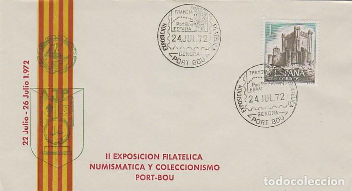 Sellos: A&Ntilde;O 1972, PORT BOU (GIRONA) PLANO, SOBRE OFICIAL
