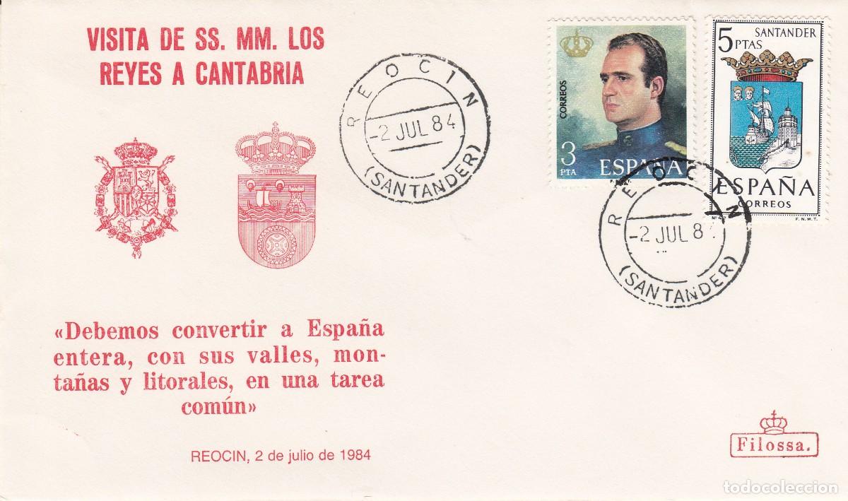 Sellos: MATASELLOS - SS.MM LOS REYES VISITA A CANTABRIA REOC&Iacute;N - 02-07-1984