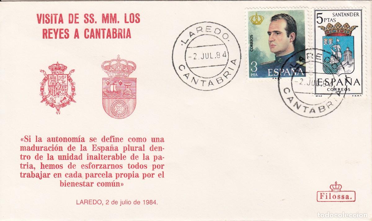 Sellos: MATASELLOS - SS.MM LOS REYES VISITA A CANTABRIA LAREDO - 02-07-1984