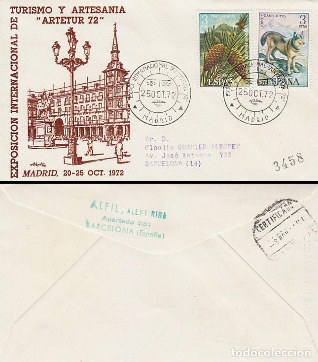 Sellos: A&Ntilde;O 1972, MADRID, ARTETUR. EXPOSICION INTERNACIONAL DE TURISMO Y ARTESANIA, SOBRE ALFIL CIRCULADO