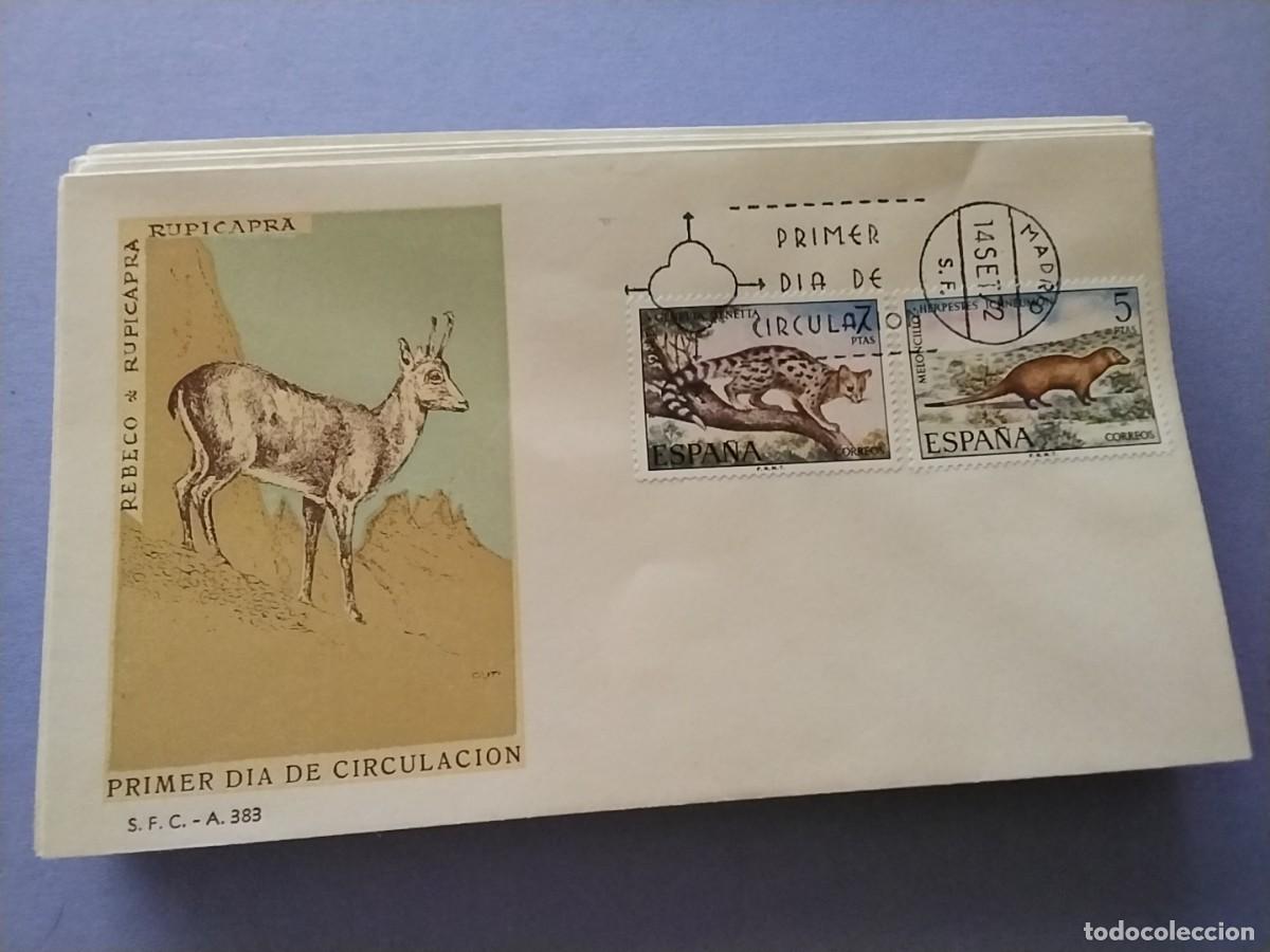 Sellos: Sobres primer dia Espa&ntilde;a Flora y Fauna
