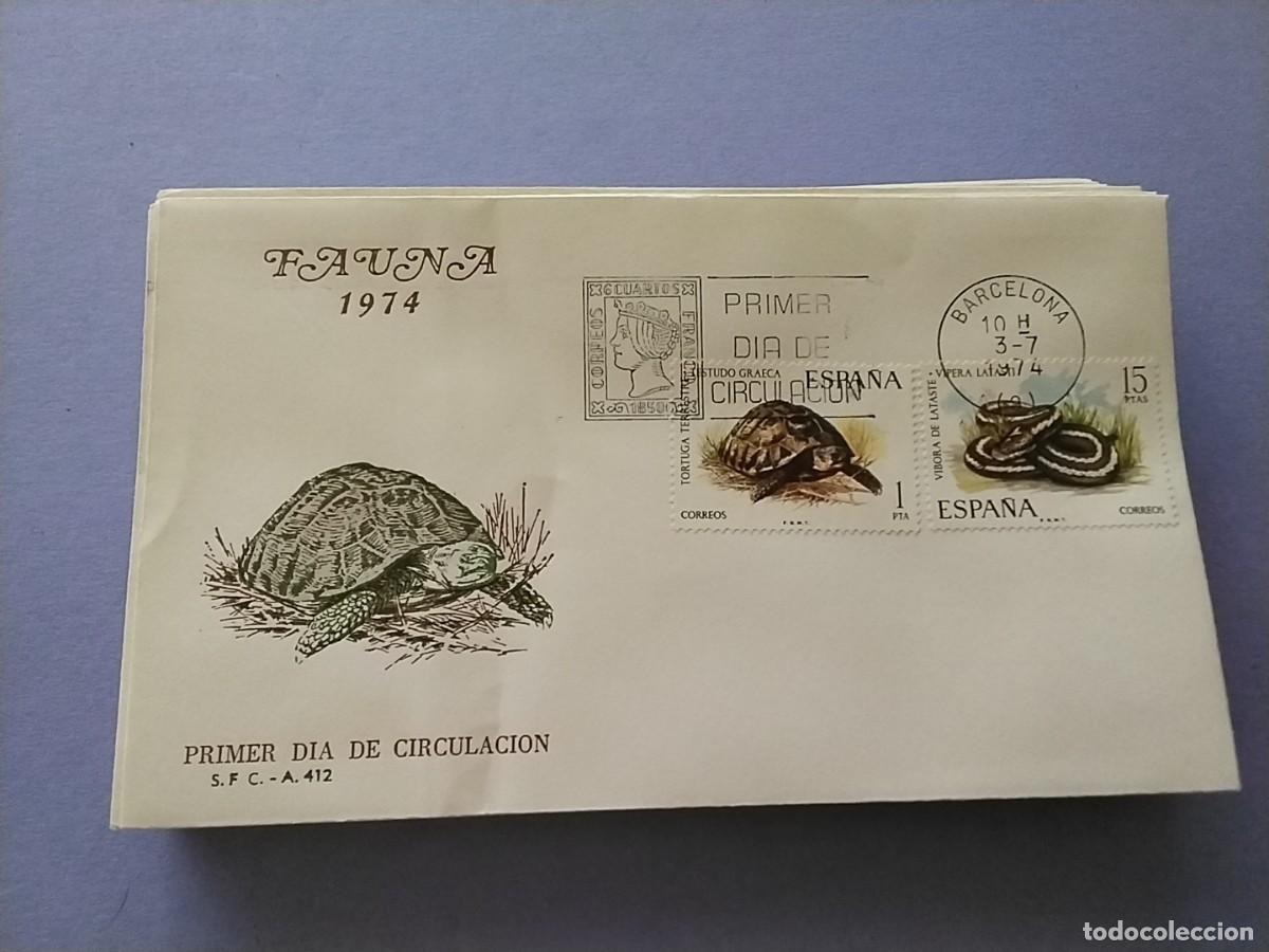 Sellos: Sobres primer dia Espa&ntilde;a Flora y Fauna