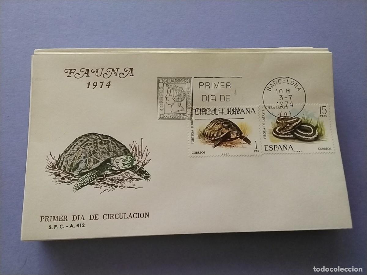 Sellos: Sobres primer dia Espa&ntilde;a Flora y Fauna