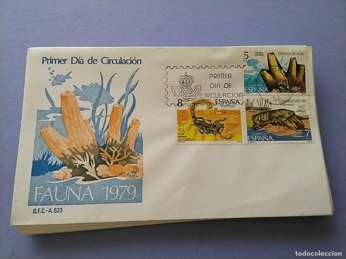Sellos: Sobres primer dia Espa&ntilde;a Flora y Fauna