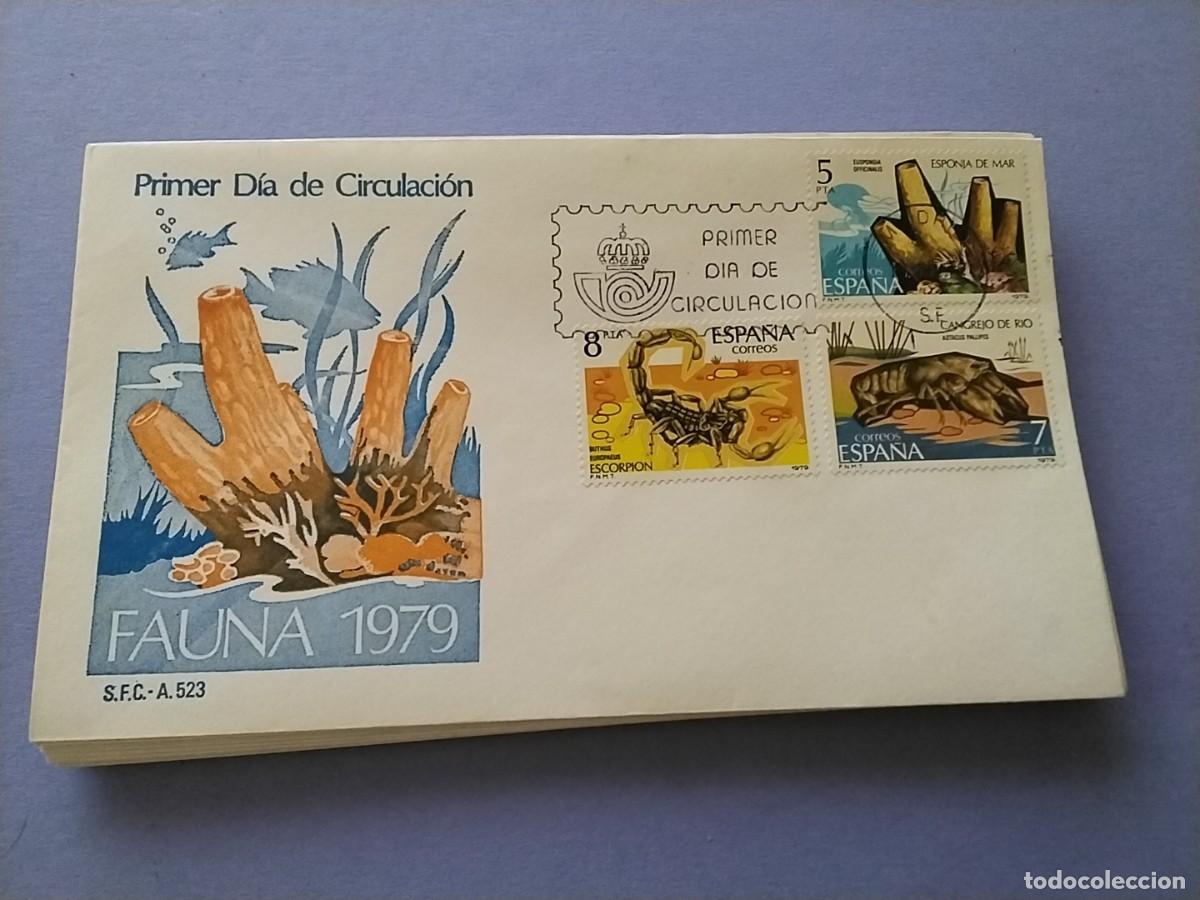 Sellos: Sobres primer dia Espa&ntilde;a Flora y Fauna