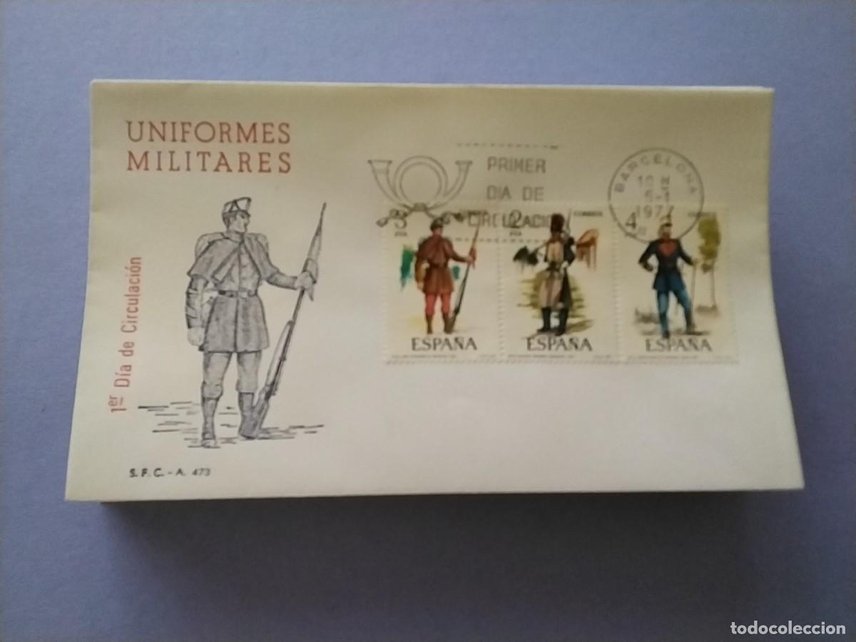Sellos: Sobres primer dia Espa&ntilde;a Uniformes