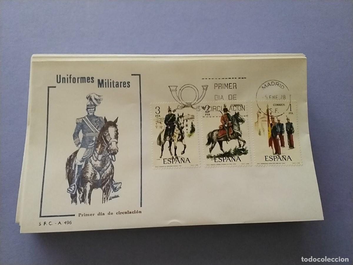 Selos: Sobres primer dia Espa&ntilde;a Uniformes