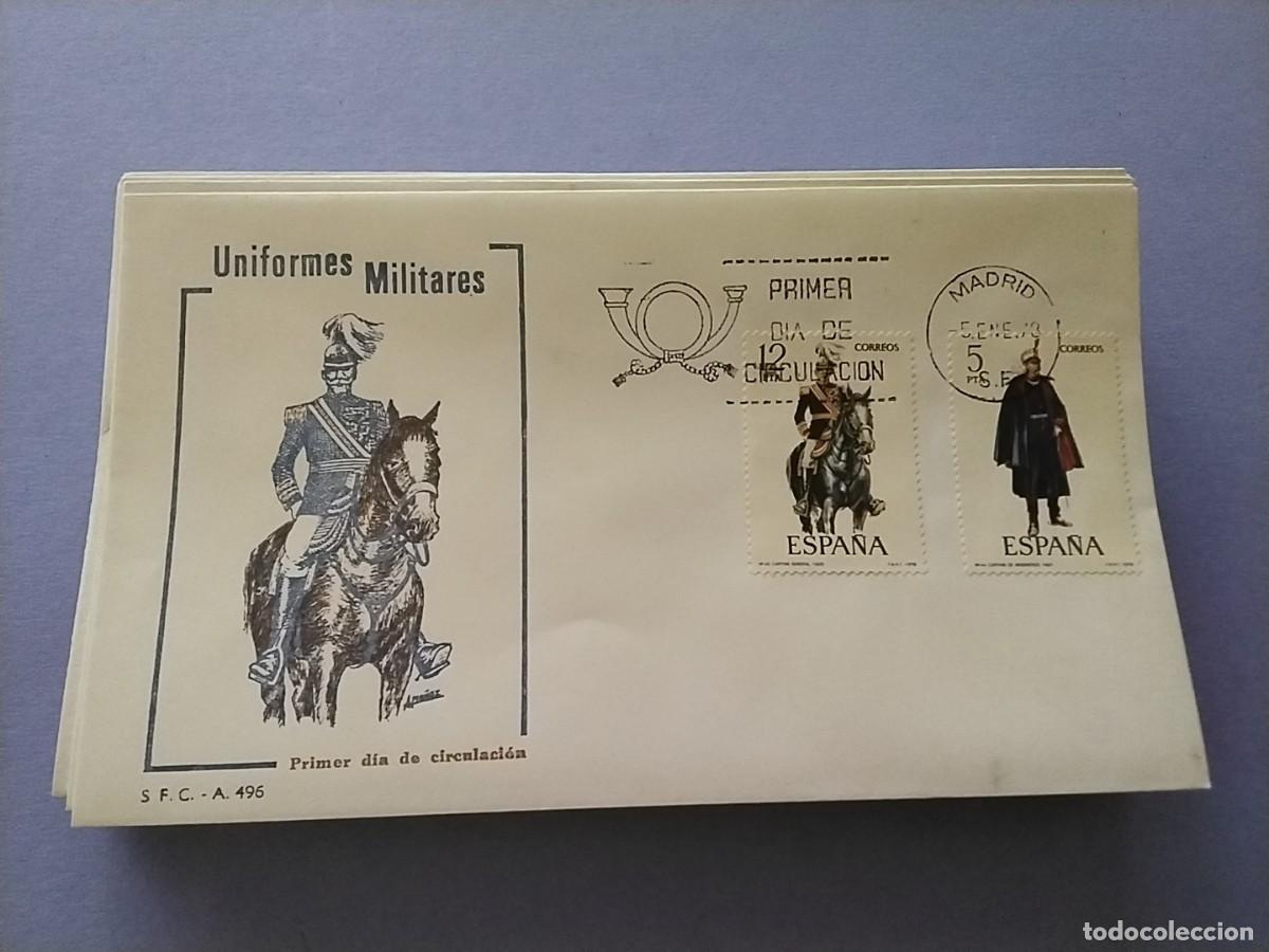 Selos: Sobres primer dia Espa&ntilde;a Uniformes