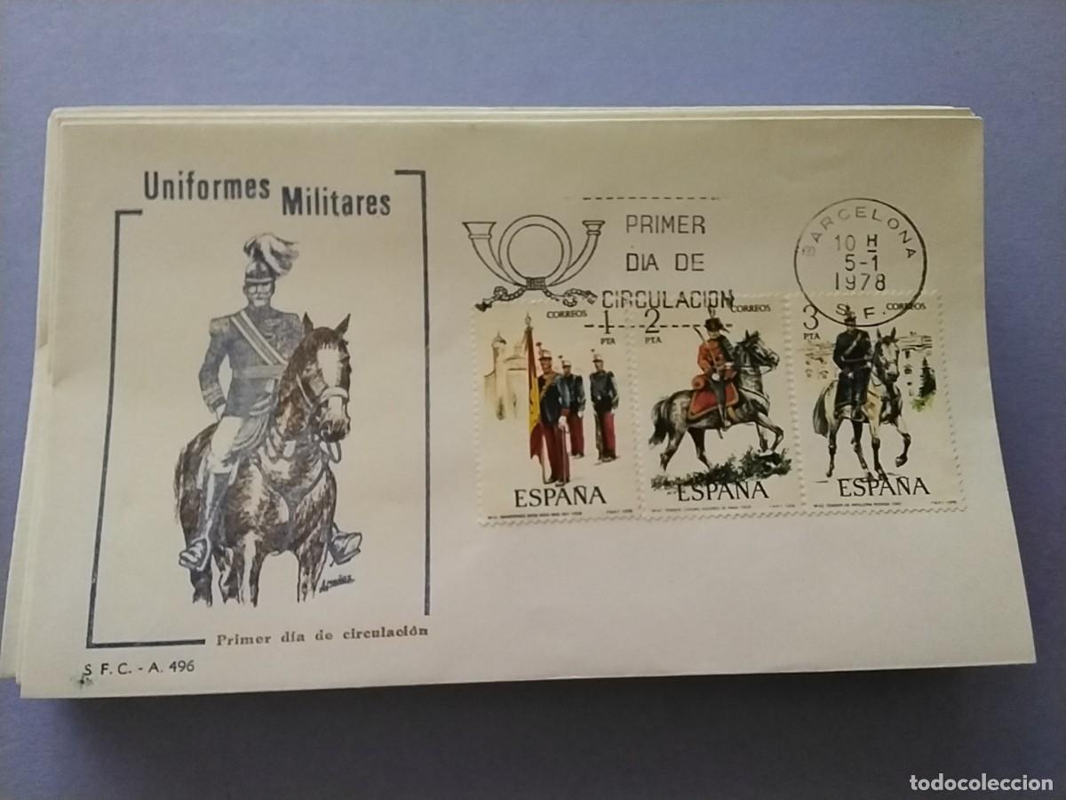 Selos: Sobres primer dia Espa&ntilde;a Uniformes