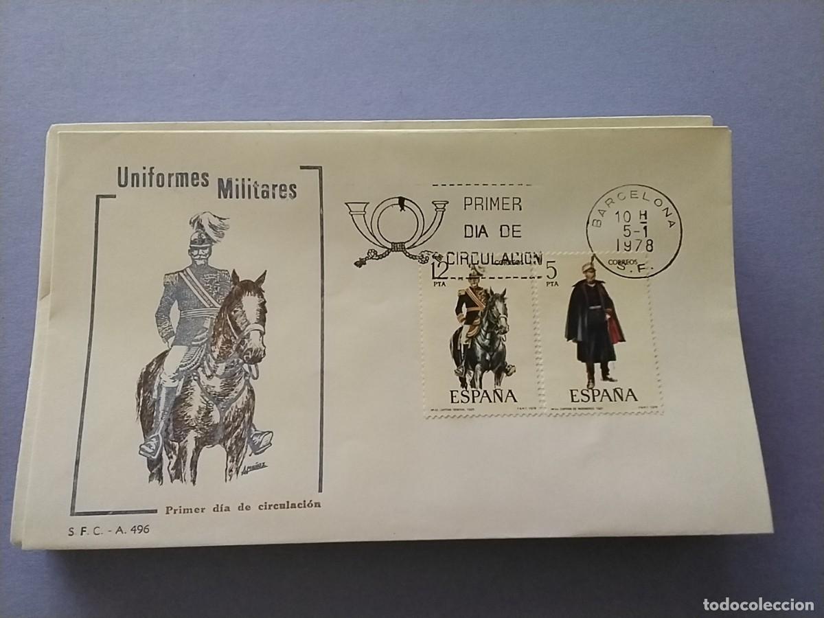 Selos: Sobres primer dia Espa&ntilde;a Uniformes
