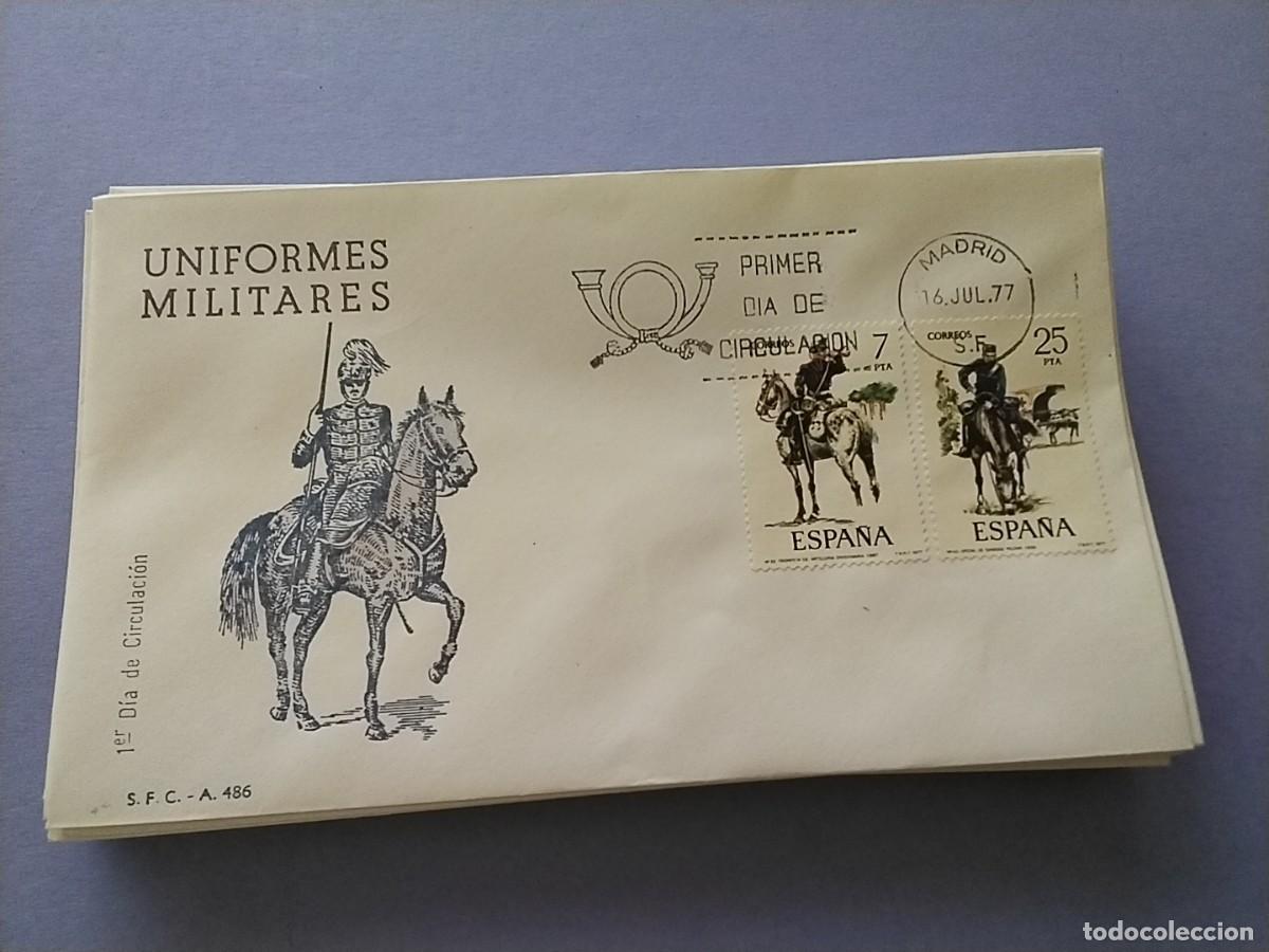 Selos: Sobres primer dia Espa&ntilde;a Uniformes