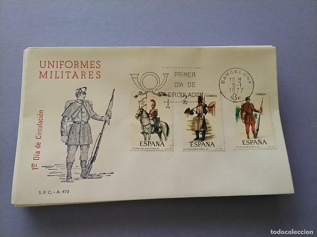 Sellos: Sobres primer dia Espa&ntilde;a Uniformes