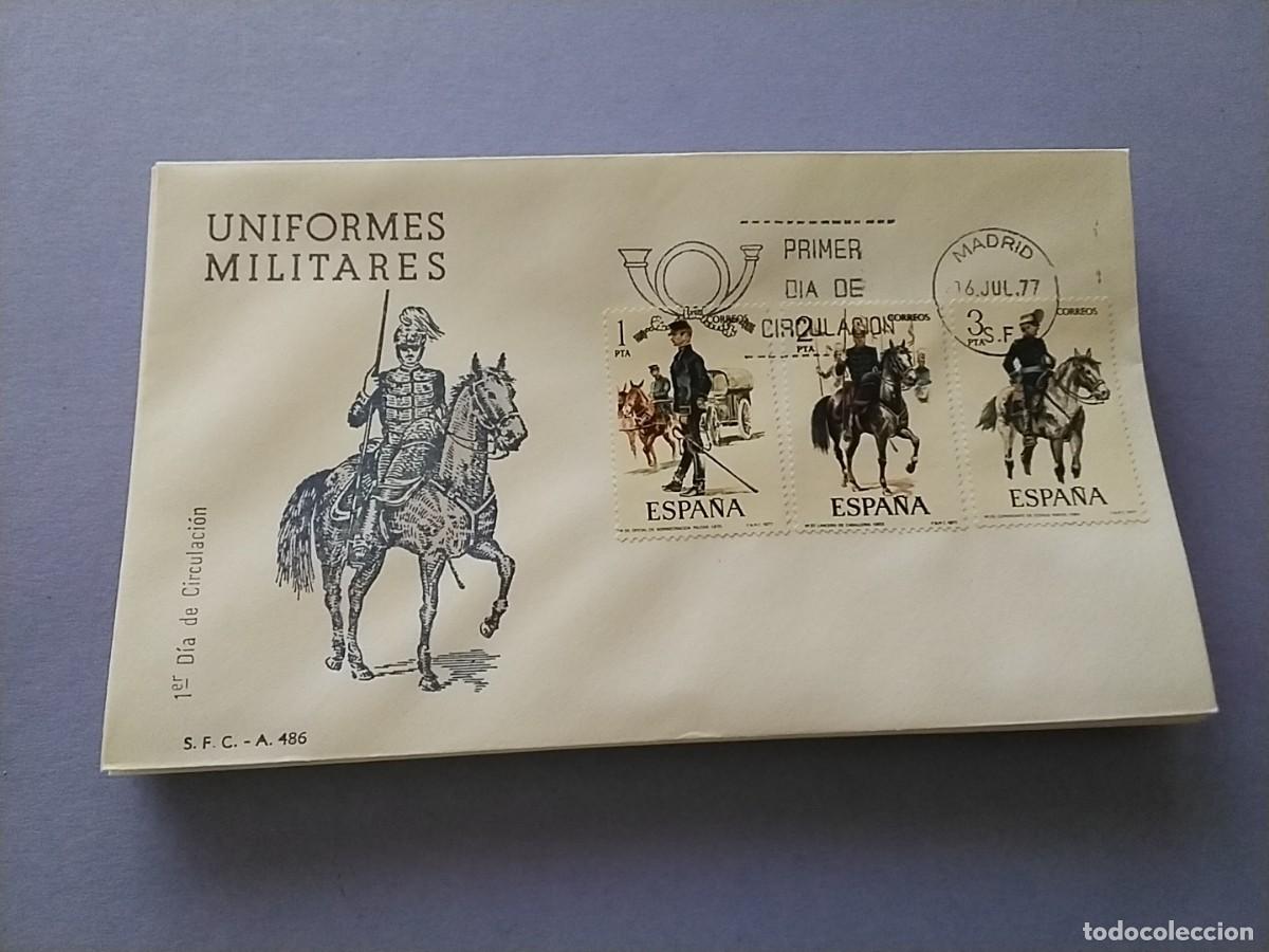 Sellos: Sobres primer dia Espa&ntilde;a Uniformes