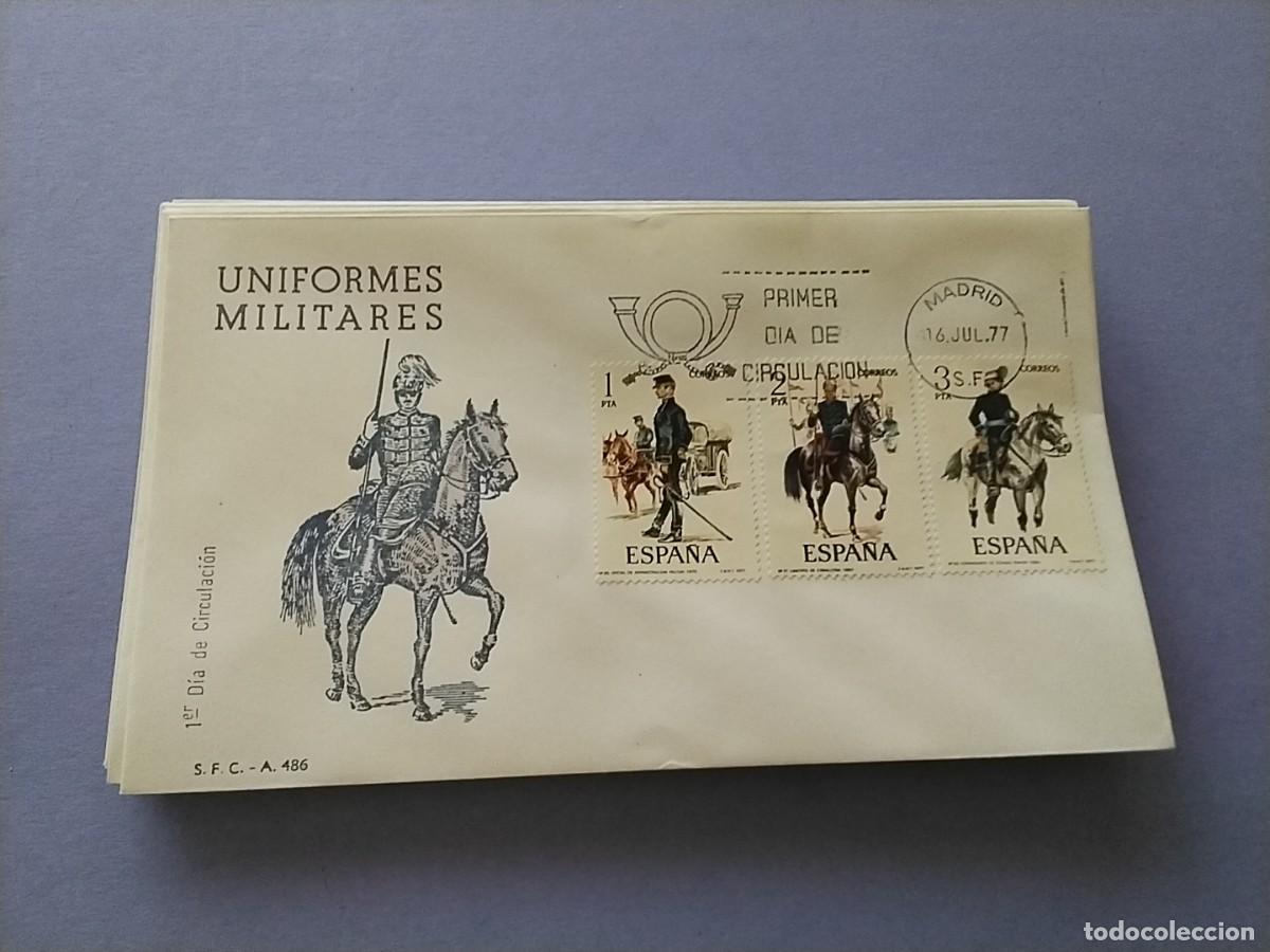Selos: Sobres primer dia Espa&ntilde;a Uniformes