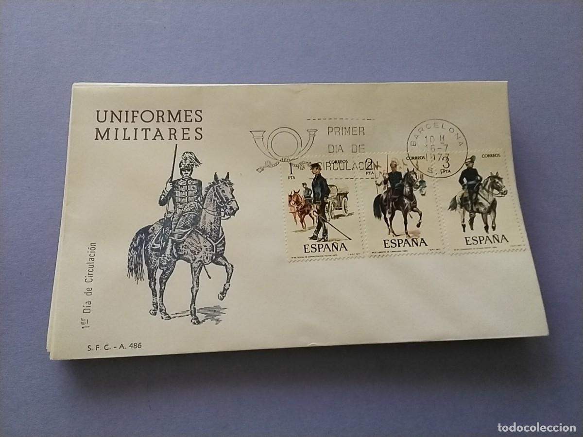Selos: Sobres primer dia Espa&ntilde;a Uniformes