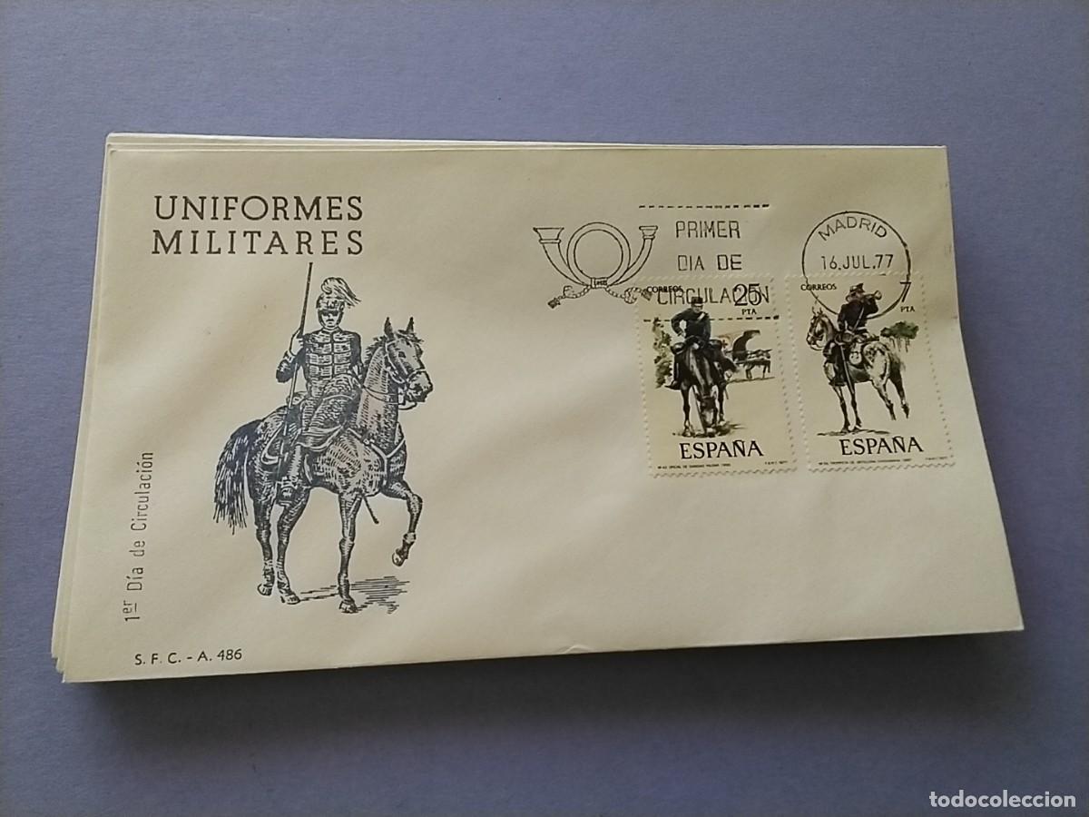 Sellos: Sobres primer dia Espa&ntilde;a Uniformes
