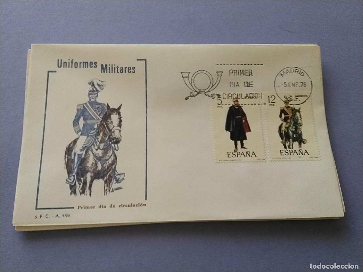 Sellos: Sobres primer dia Espa&ntilde;a Uniformes