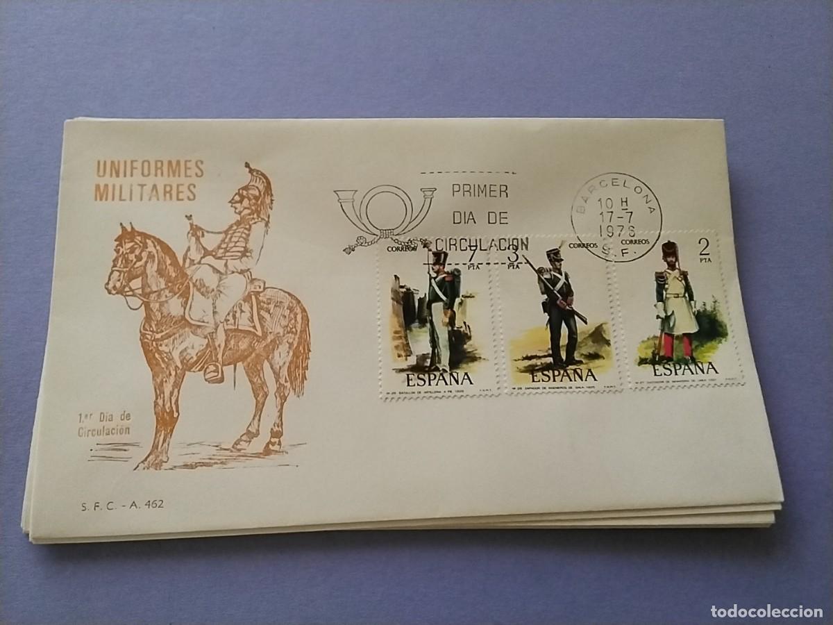 Sellos: Sobres primer dia Espa&ntilde;a Uniformes